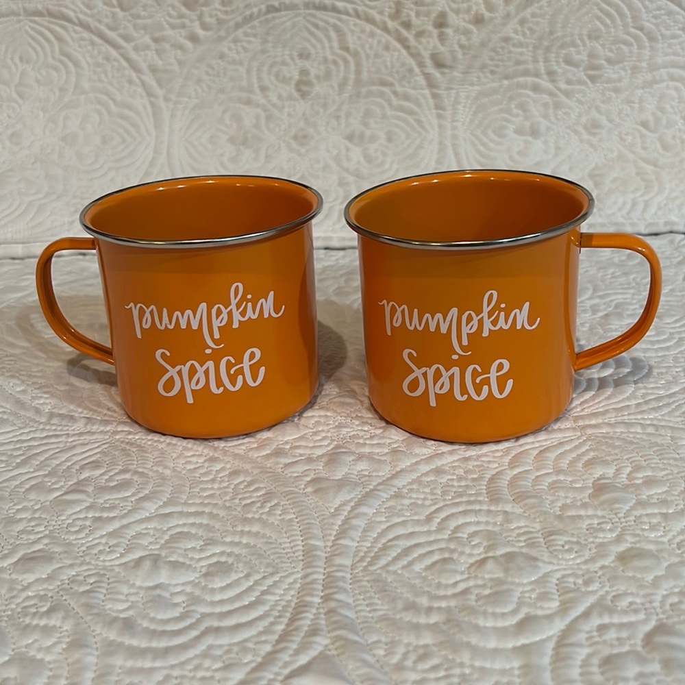 Sweet Water Decor Pumpkin Spice mugs,‎ set of two